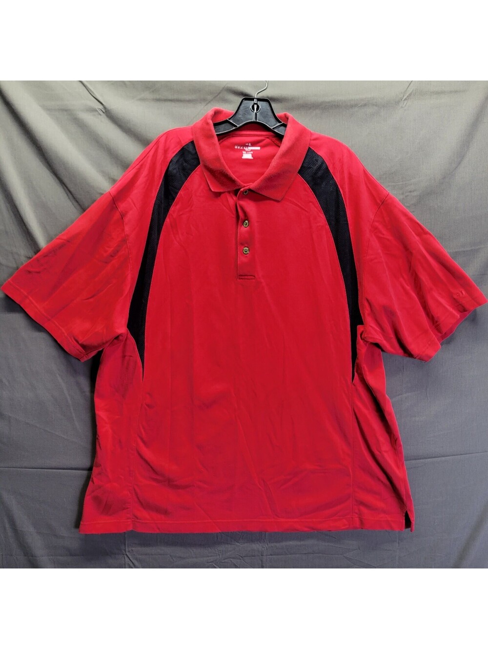 Men's Grandslam Golf Polo Red/Black Sz 2XL Outdoors Athletic